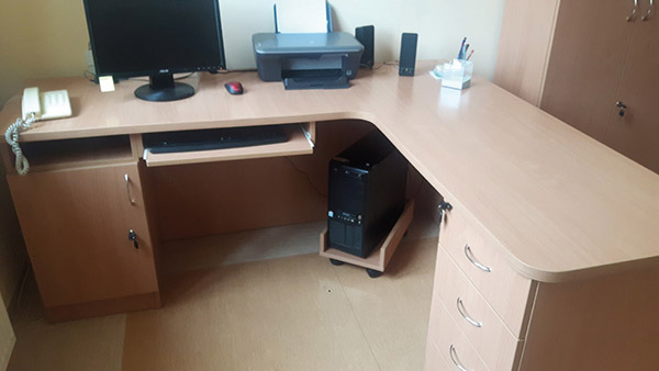 Biurko 2 szafkowe narożne