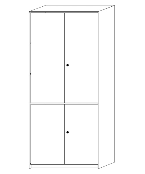 Szafa zamykana 4-drzwiowa