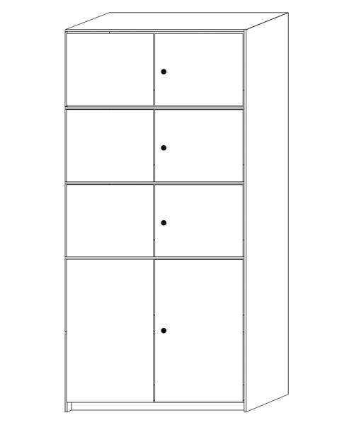 Szafa z 8-mioma schowkami