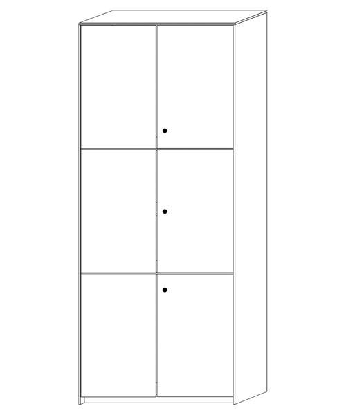 Szafa z 6-cioma schowkami